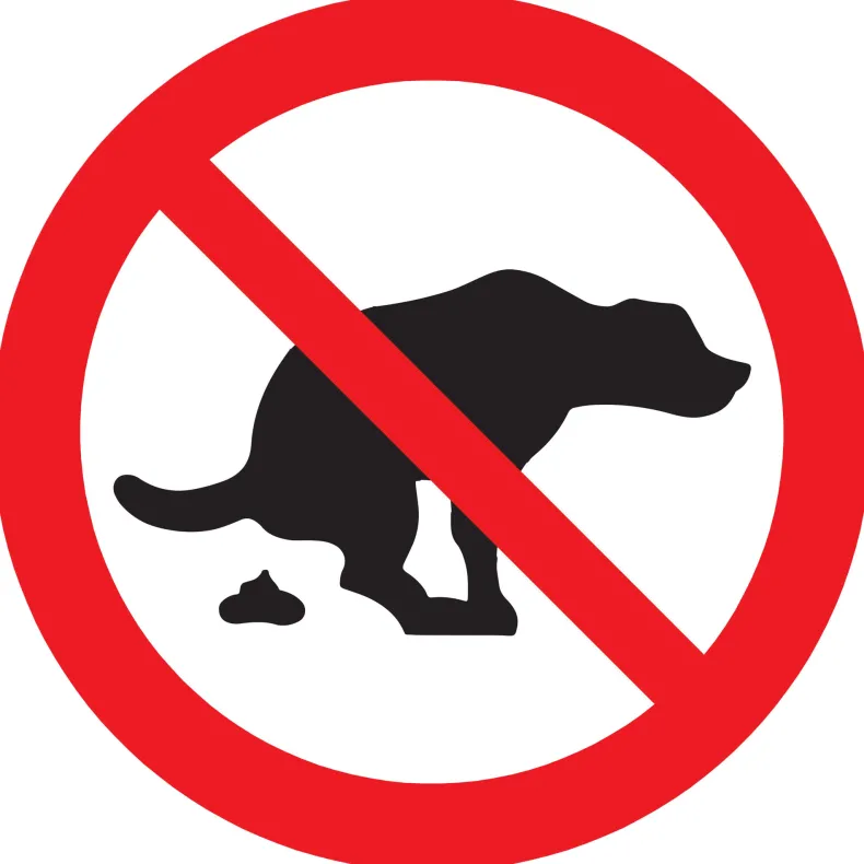 Pictogram hier geen hondenpoep  Ø 18 cm