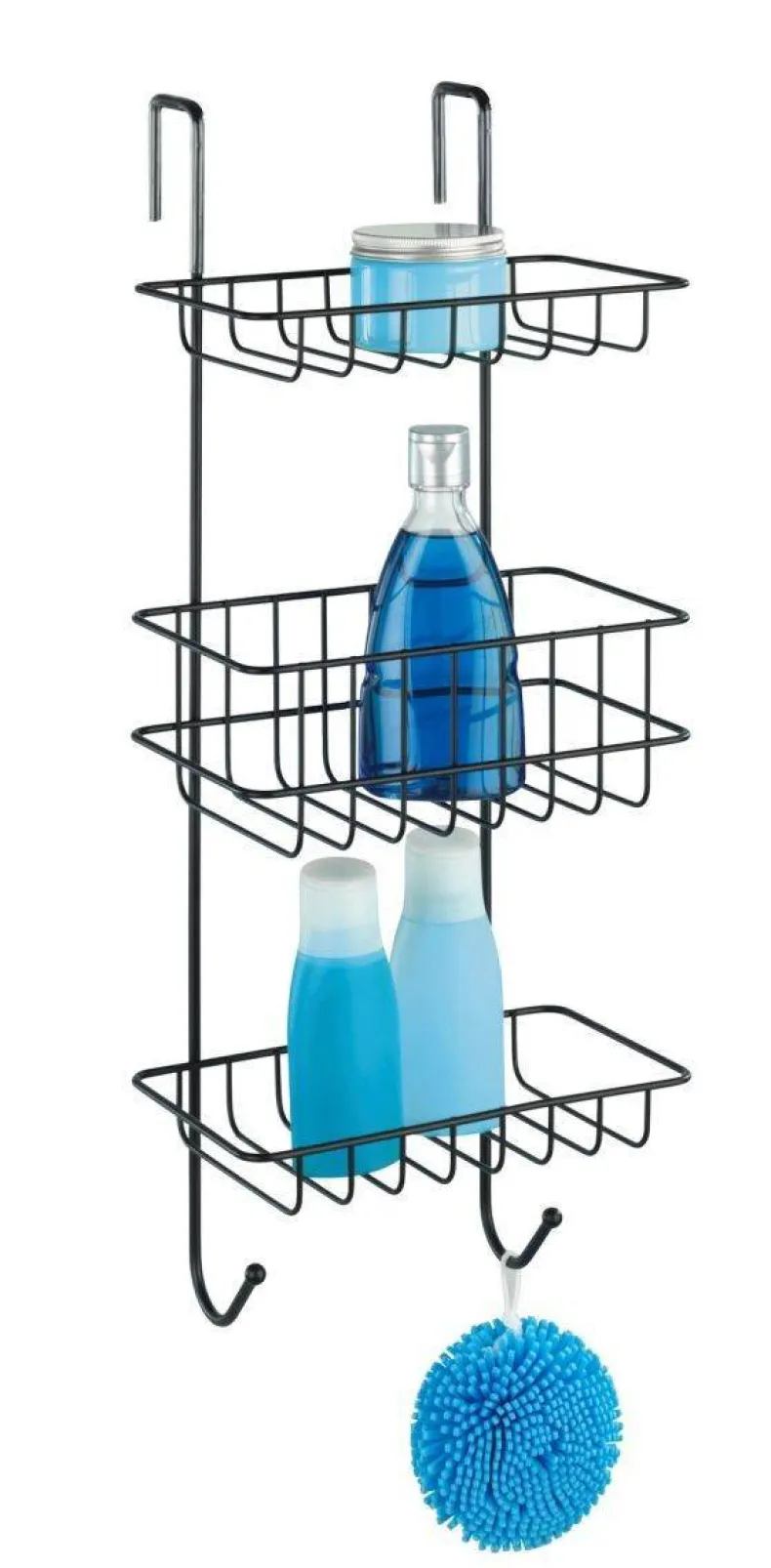 Wenko Revigo doucherek 3 laags ophangbaar - zwart