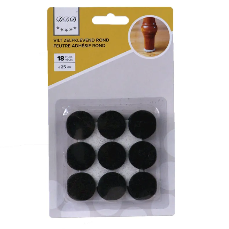18 stuks zelfklevend vilt 25 mm