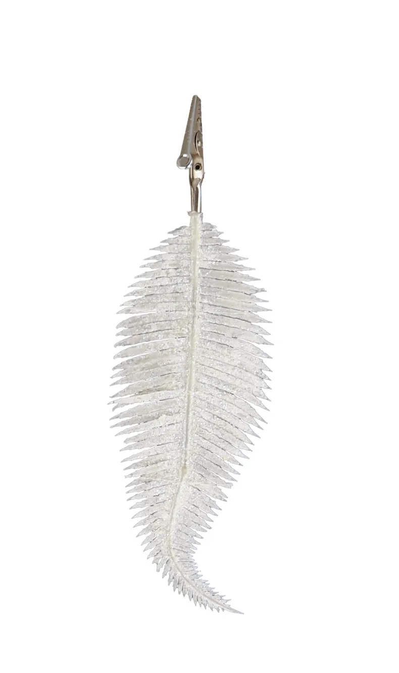 6x speld met pluim wit