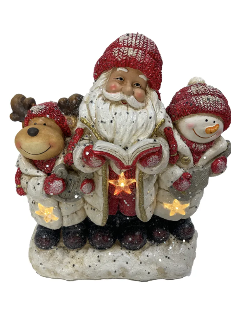 Kerstman, rendier & sneeuwman