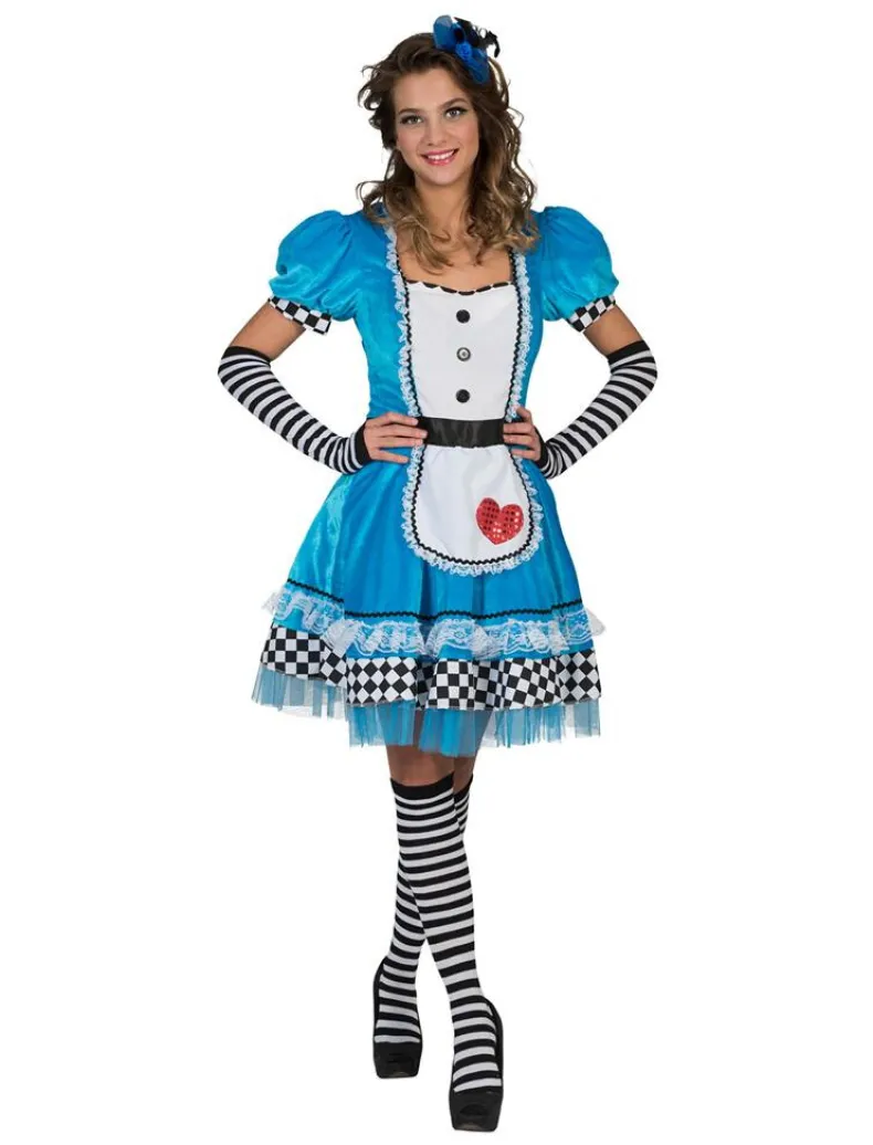 Kostuum Jurk Alice in Wonderland Vrouw - Maat 36/38