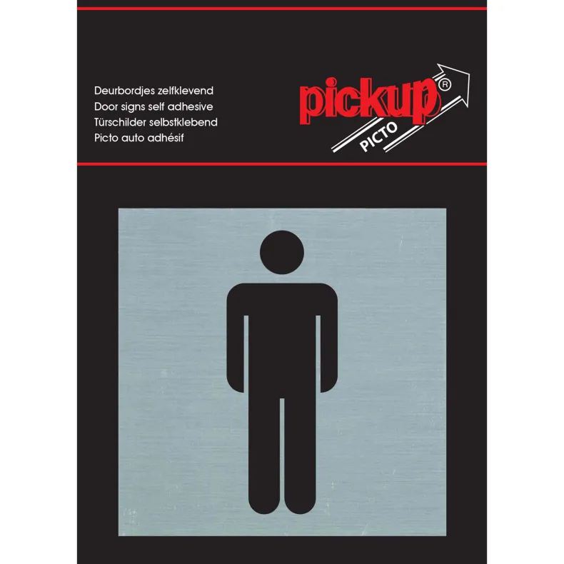 Pictogram heren aluminium 8 x 8 cm