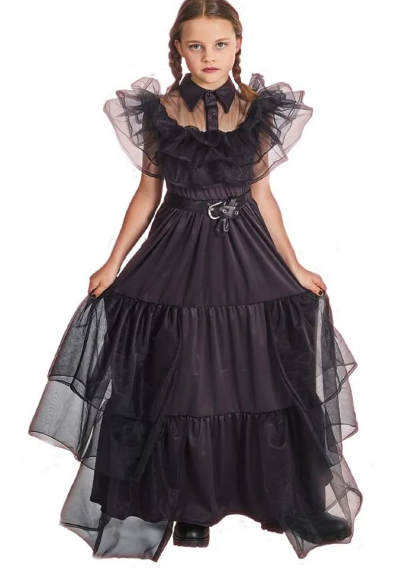 Baljurk Wednesday Meisje Zwart - Maat 164