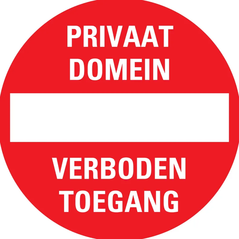 Pictogram privaat domein Ø 30 cm