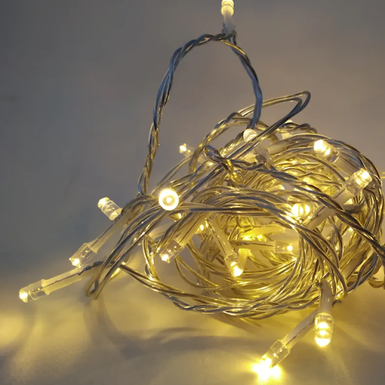 Lichtsnoer met 40 lampjes koper warm wit LED - 3m