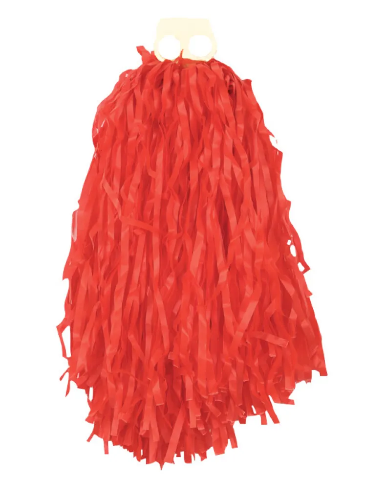Cheerleader Pompon met Ringen - Rood
