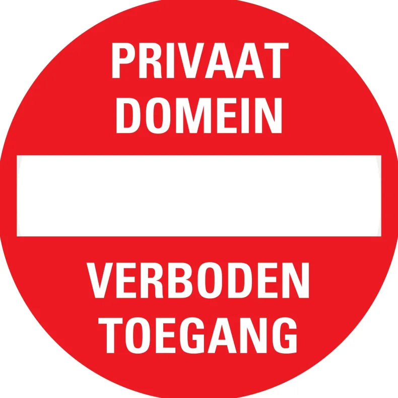 Pictogram privaat domein Ø 18 cm