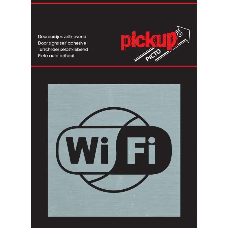 Pictogram wifi aluminium