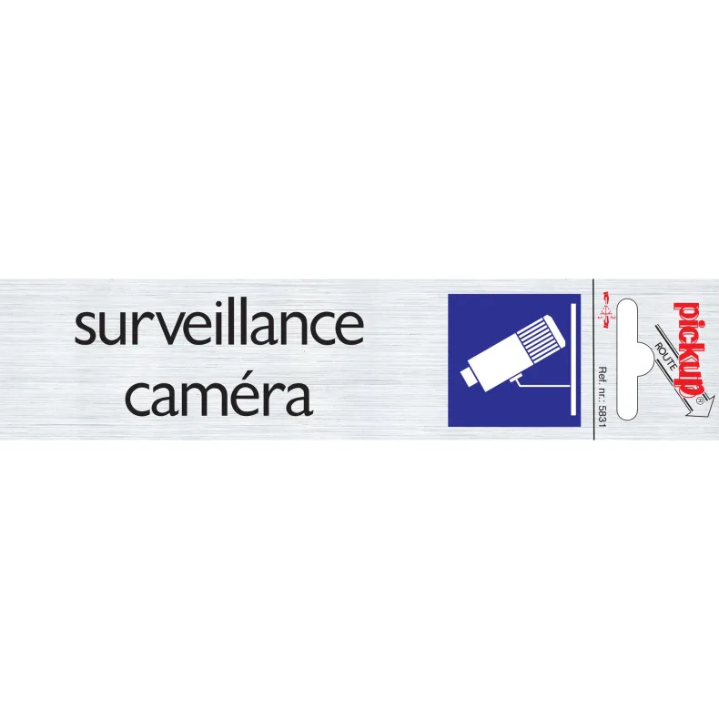 Pictogram alu surveillance caméra 16,5 x 4,4 cm