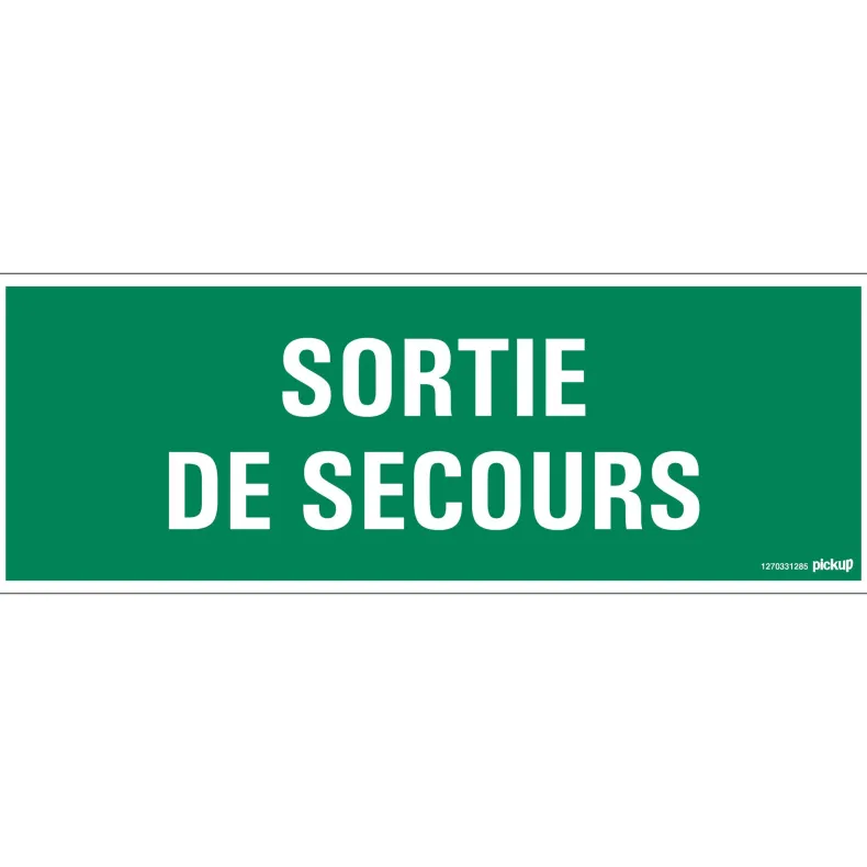 Pictogram sortie de secours 33 x 12 cm