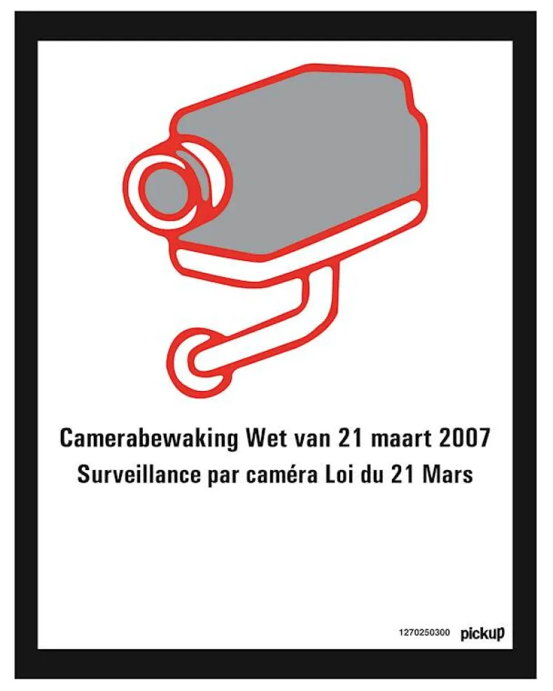 Pictogram camerabewaking 25 x 20 cm