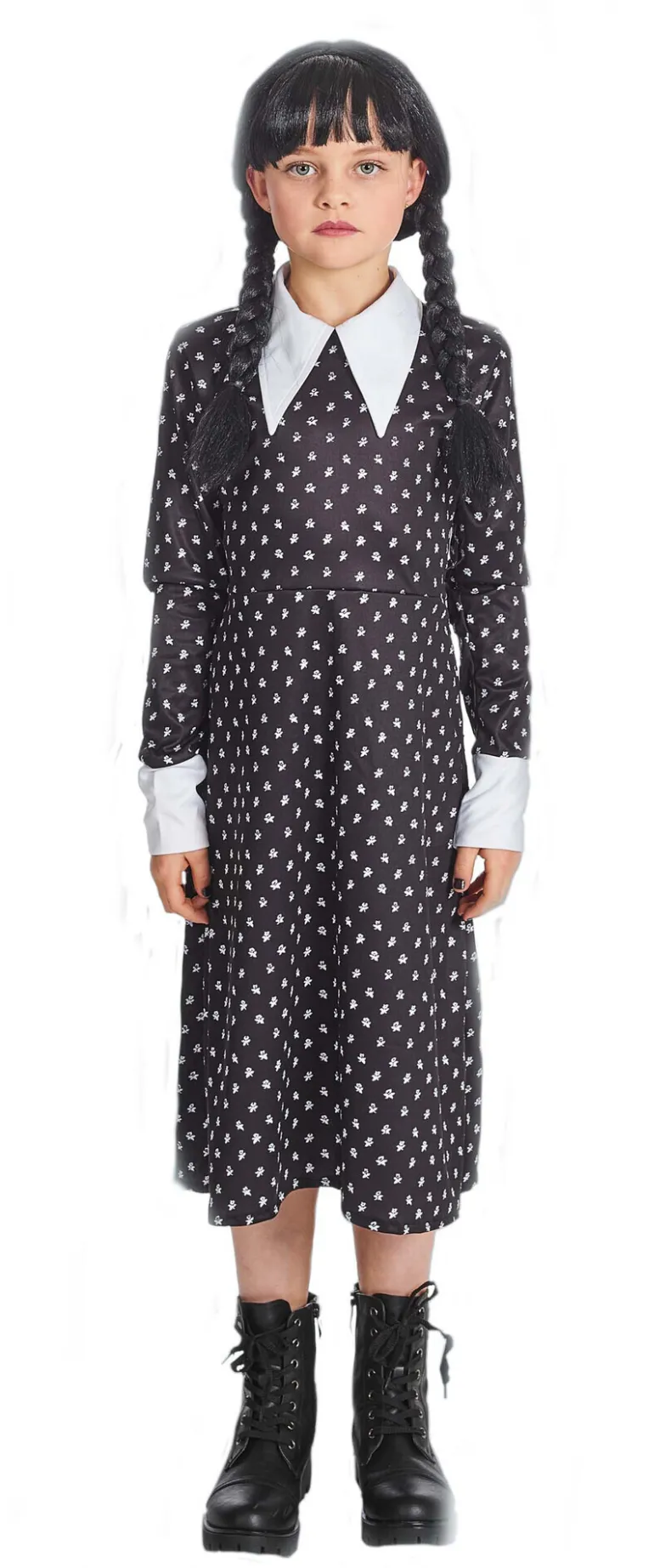 Kinderkostuum Wednesday Addams - Maat  152