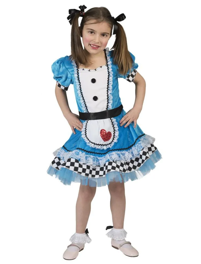Kinderkostuum Jurk Alice in Wonderland Meisje - Maat 152