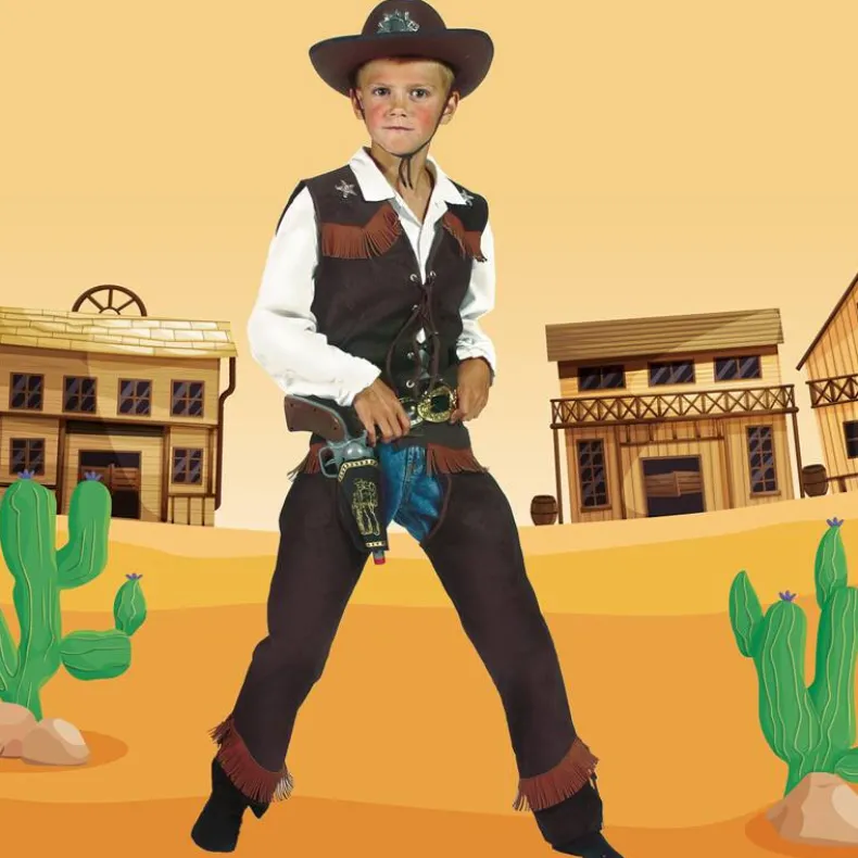 Cowboy Kostuum Chaps - Maat 128