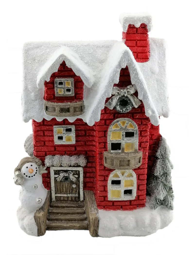 Rood kasteel LED verlichting 48 cm