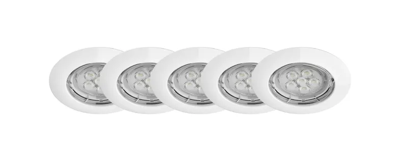 Led 5 x GU10 4,7W wit