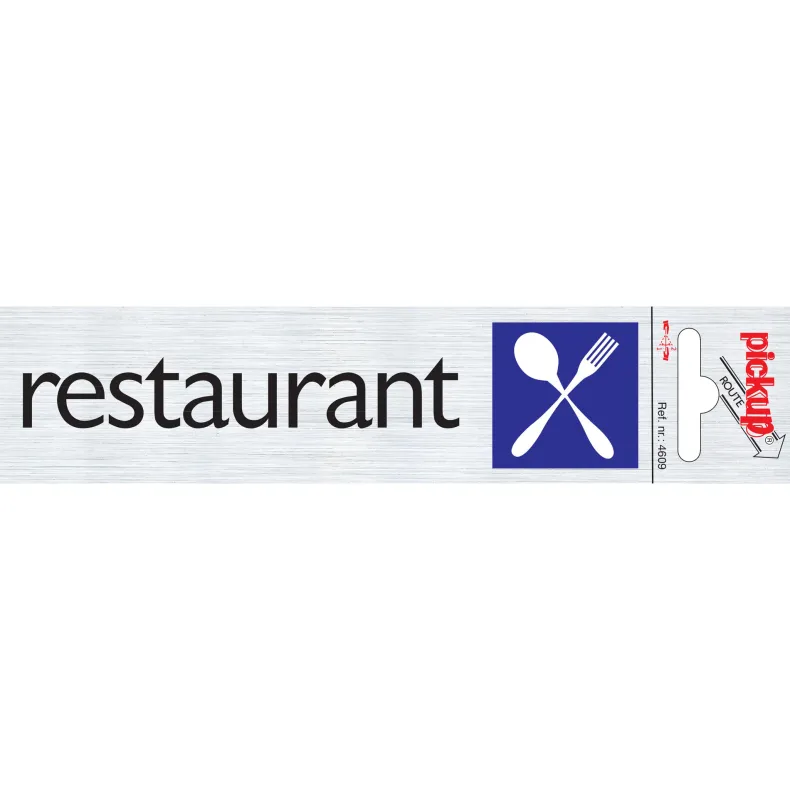 Pictogram restaurant aluminium 6,5 x 4,4 cm