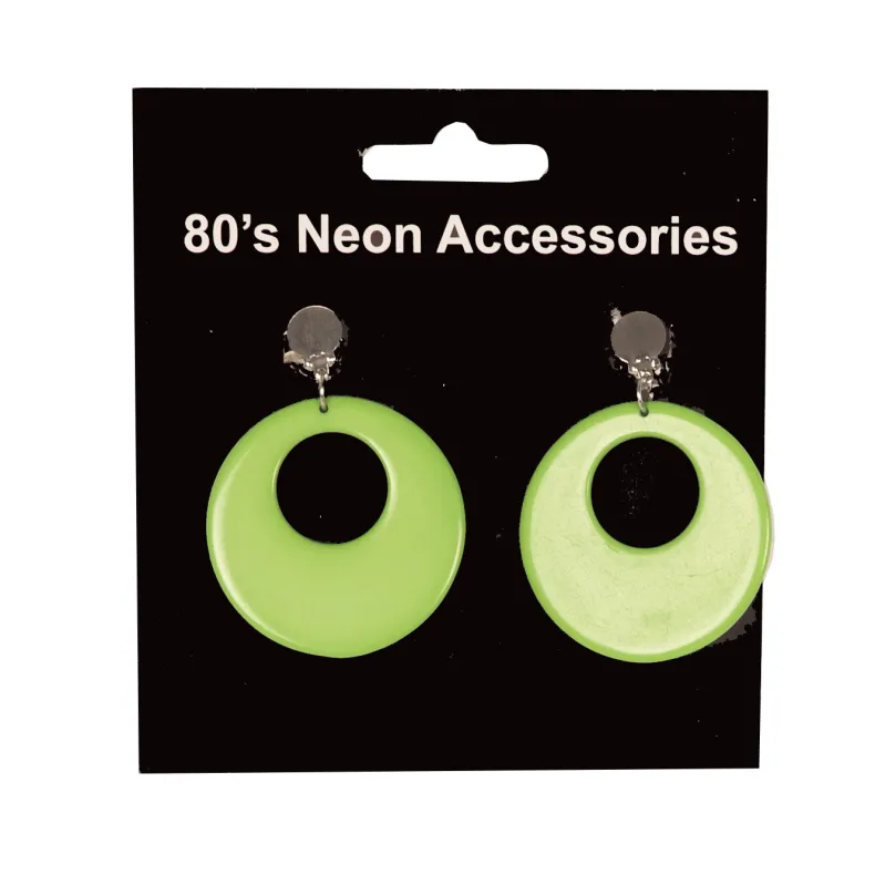 Oorringen Neon groen