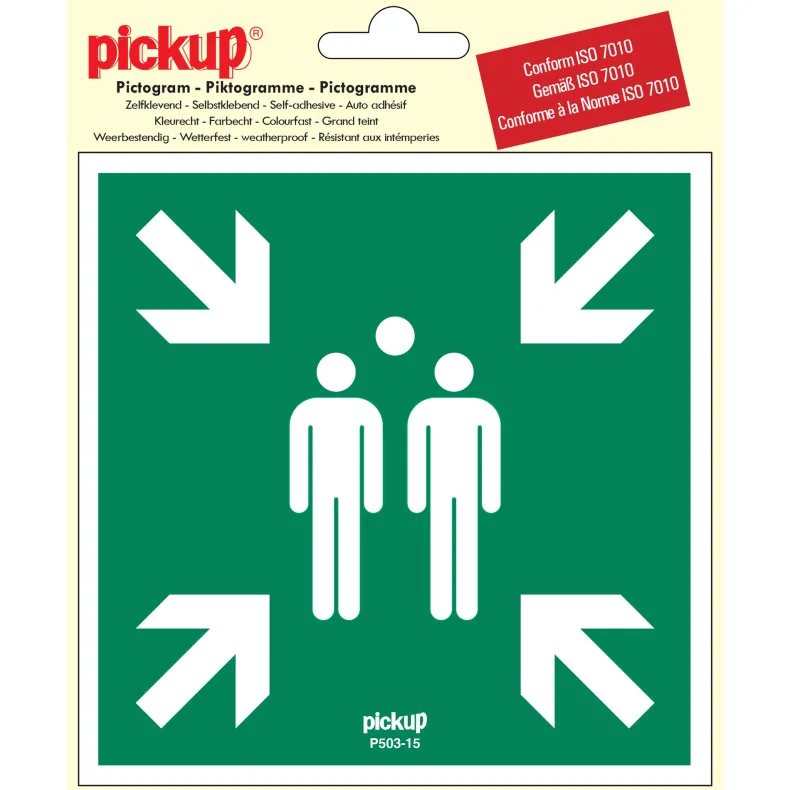 Pictogram verzamelplaats 15 x 15 cm