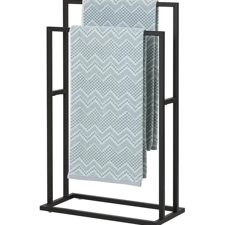 Carré handdoekrek vrijstaand - zwart