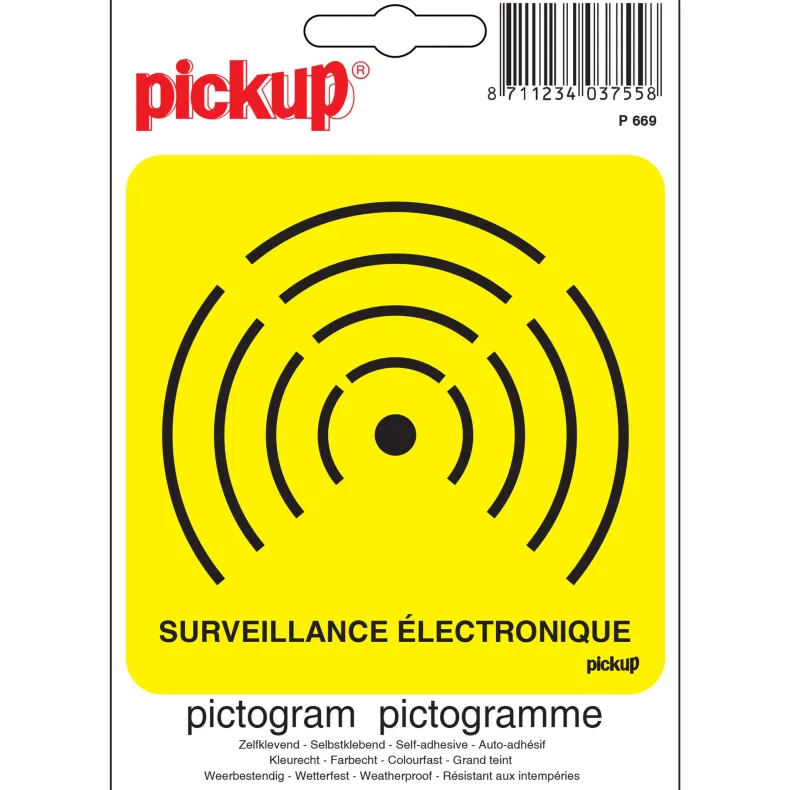 Pictogram surveillance électronique 10 x 10 cm