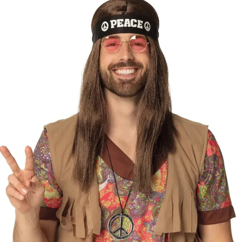 Hippie Set Peace Deluxe - bril + hoofdband + ketting
