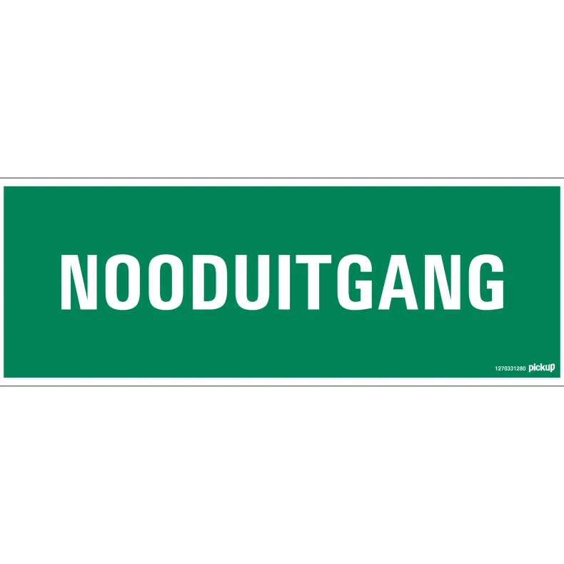 Pictogram nooduitgang 33 x 12 cm