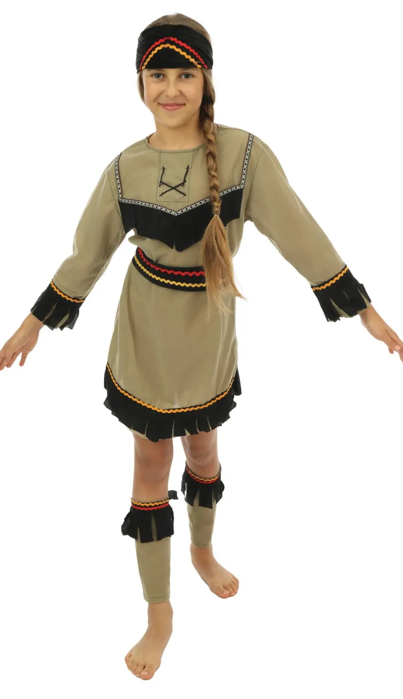 Kinderkostuum Indiaan meisje - 7-9 jaar