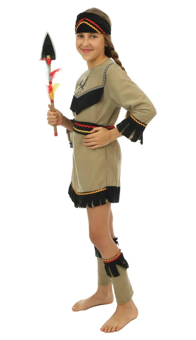 Kinderkostuum Indiaan meisje - 7-9 jaar