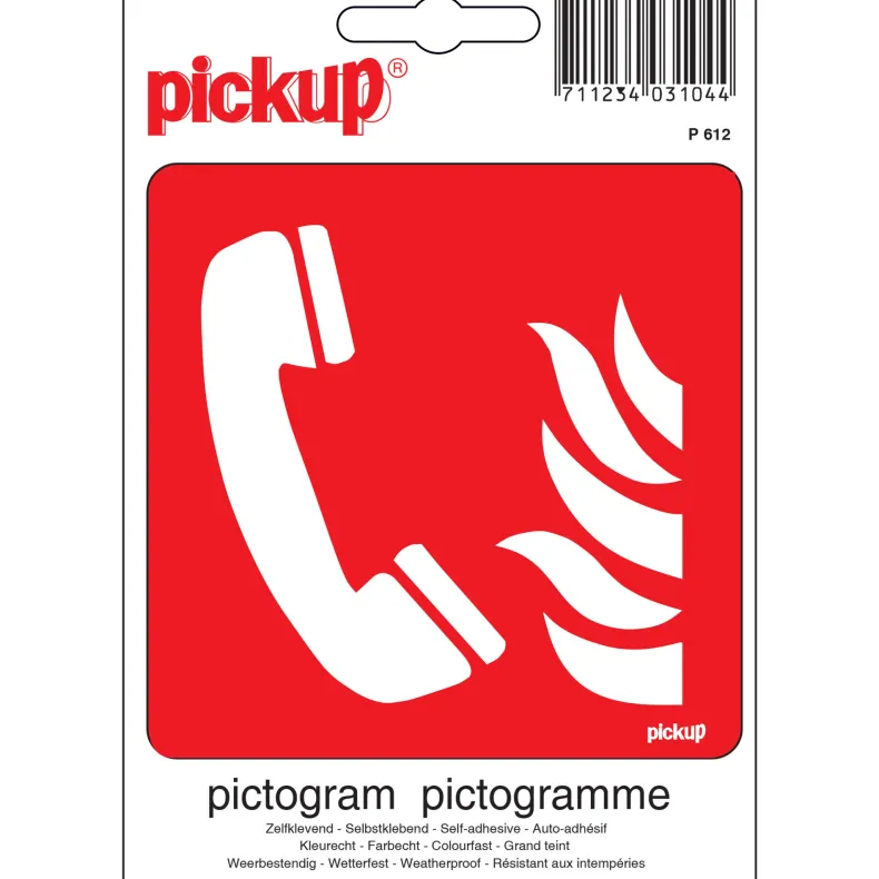 Pictogram alarm telefoon 10 x 10 cm