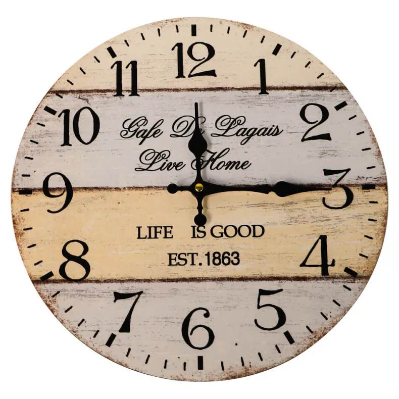 Wandklok Life is good 34 cm