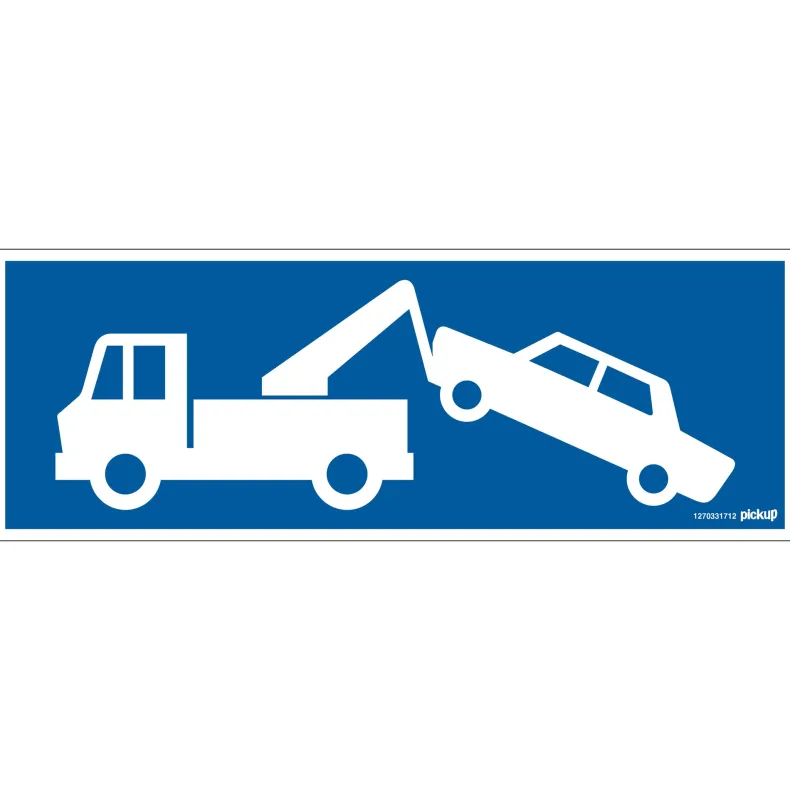 Pictogram wegsleepzone 33 x 12 cm