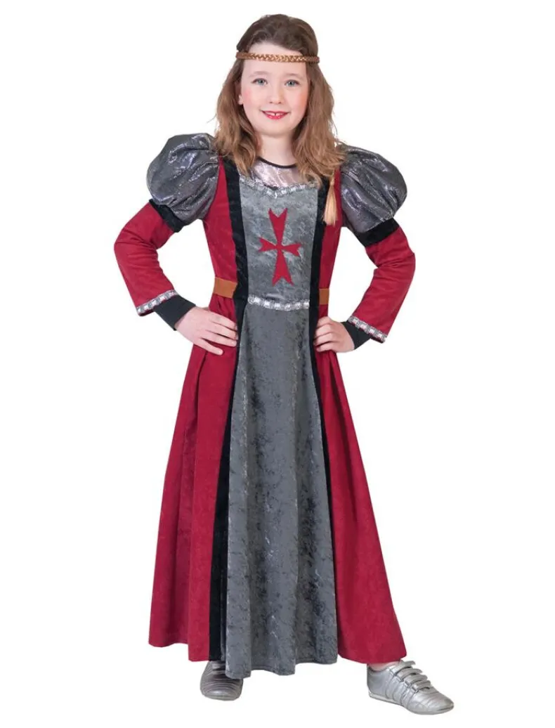 Kinderkostuum Jurk Jonkvrouw Lady Red - Maat 140