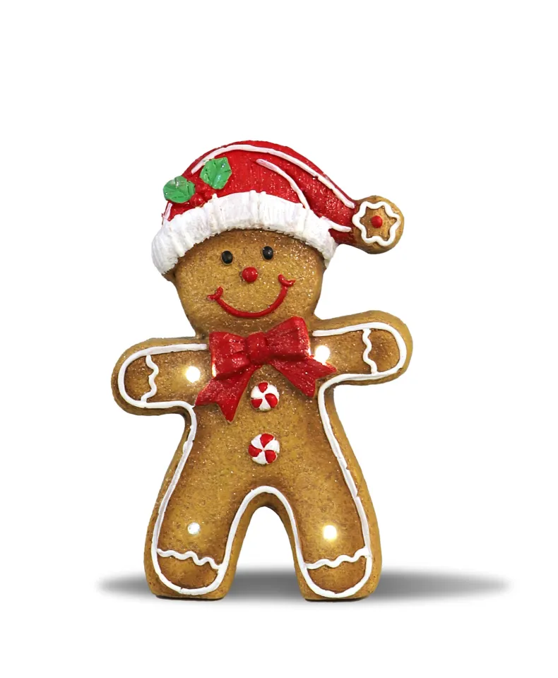 Peperkoeken mannetje met LED licht 33cm