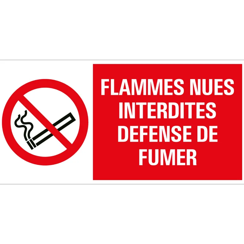Pictogram interdit de feu 15 x 30 cm
