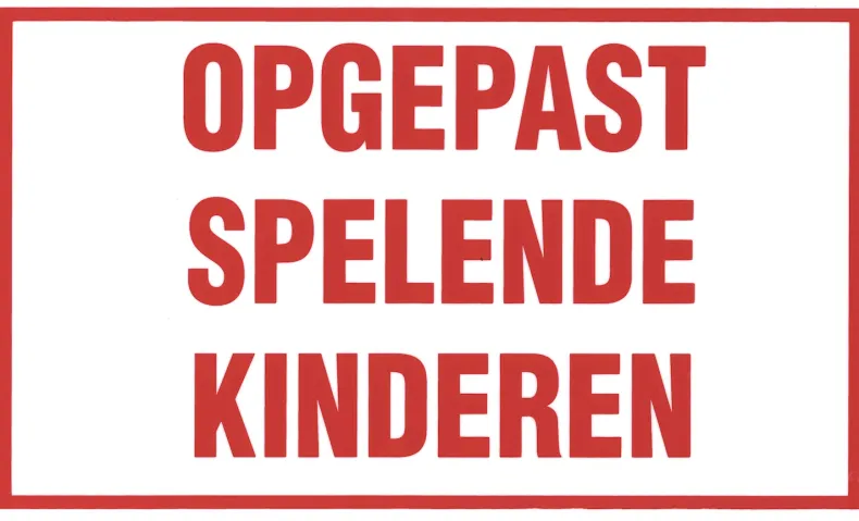 Pictogram spelende kinderen 33 x 20 cm