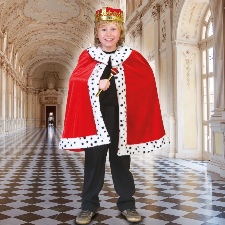 Cape Koningsmantel Rood King Arthur - Maat 116