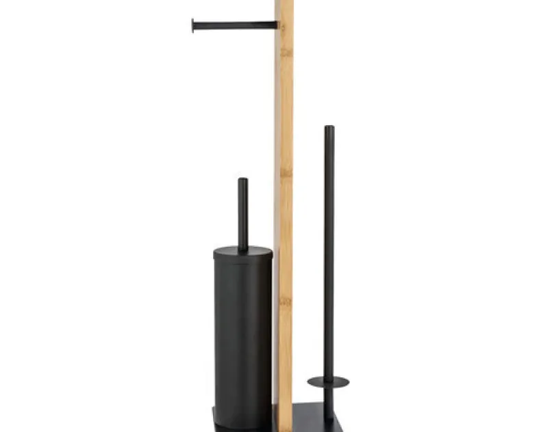 Wenko Lesina Toiletbutler 3in1 - Bamboe/metaal