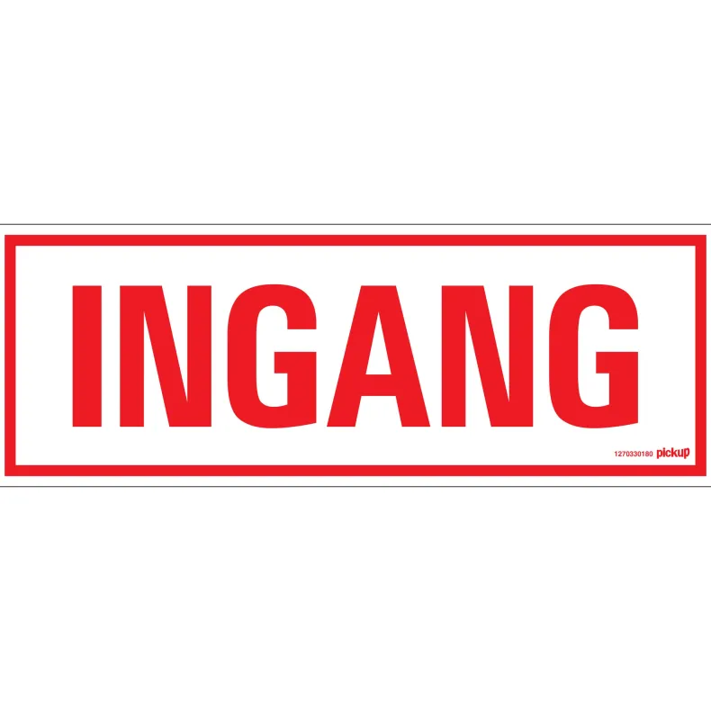 Pictogram ingang 33 x 12 cm