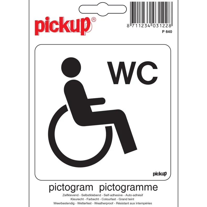 Pictogram wc gehandicapten 10 x 10 cm