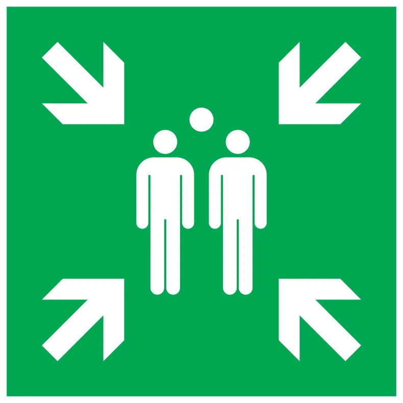 Pictogram verzamelpunt 20 x 20 cm