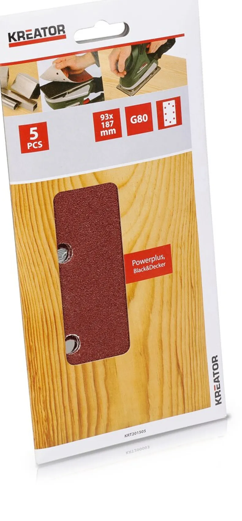 5 x schuurpapier 93 x 187 mm K80