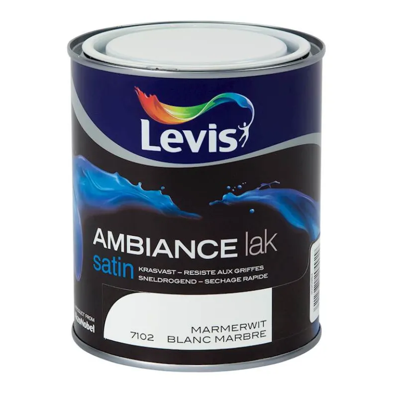 Ambiance lak satin marmerwit 750 ml