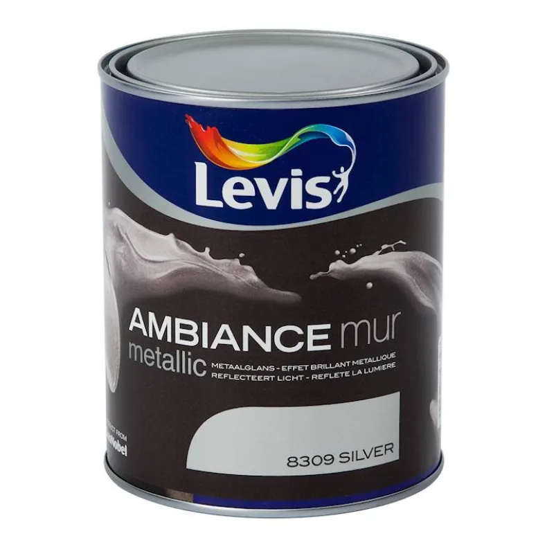 Ambiance mur metallic zilver 1 L