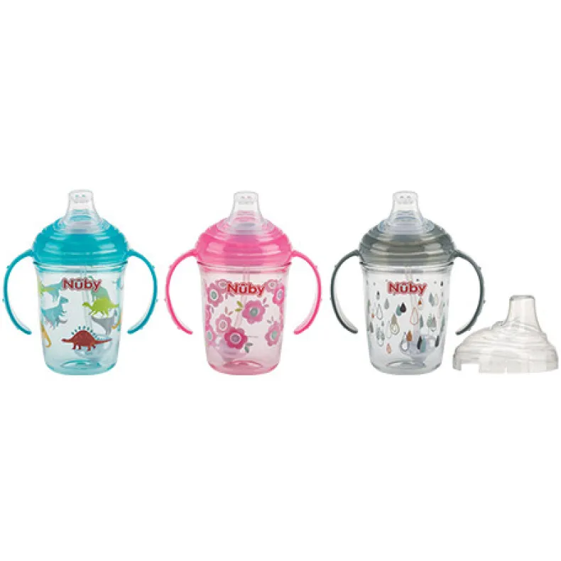 Antilekbeker met Handvatten met Print uit Tritan™ - 240ml - 6m+