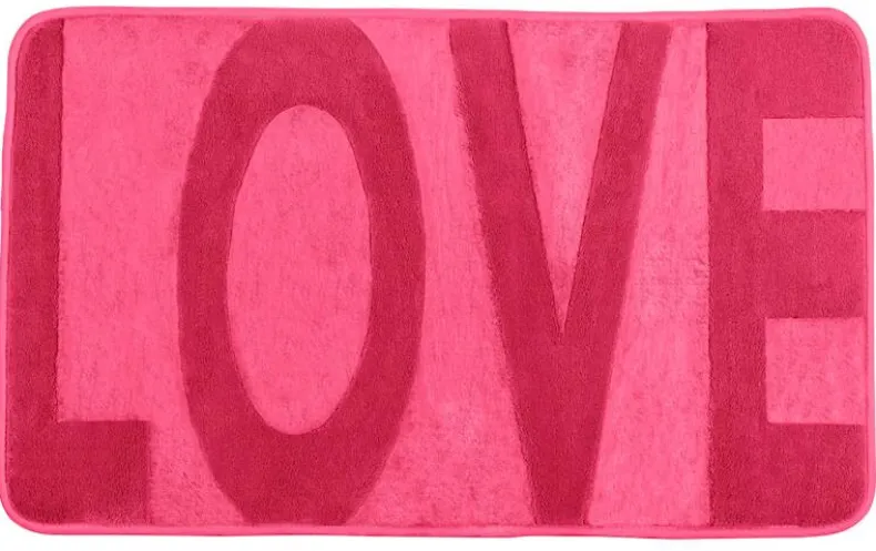 Badmat memory foam love sweet pink
