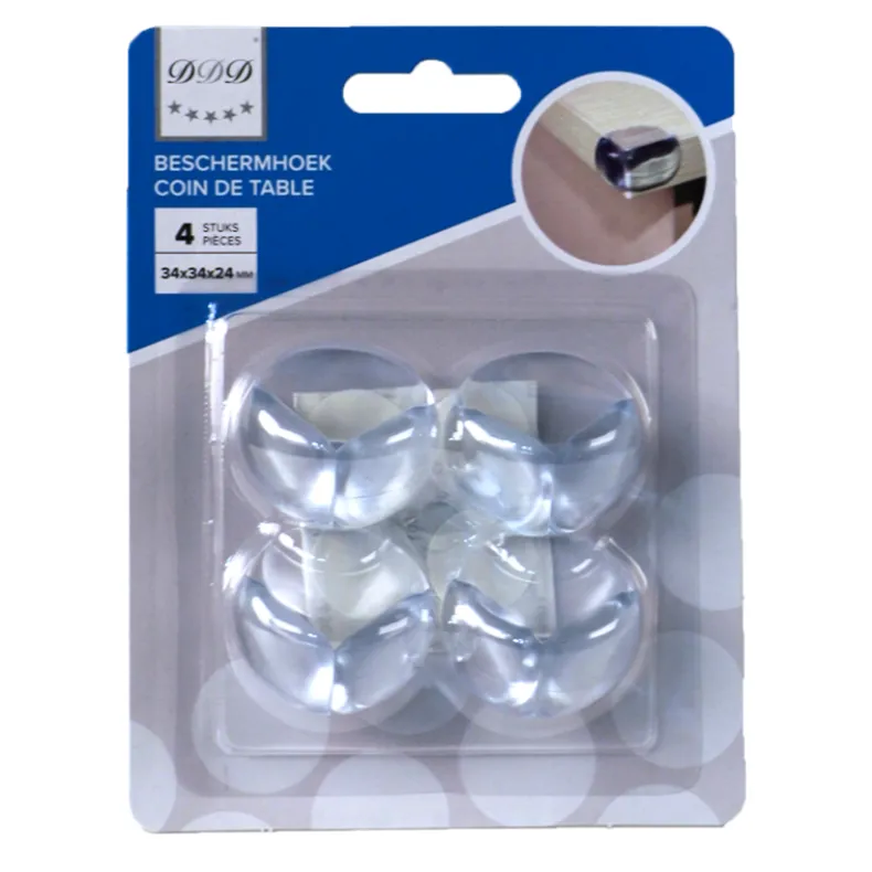 beschermhoek transparant rond 4 stuks