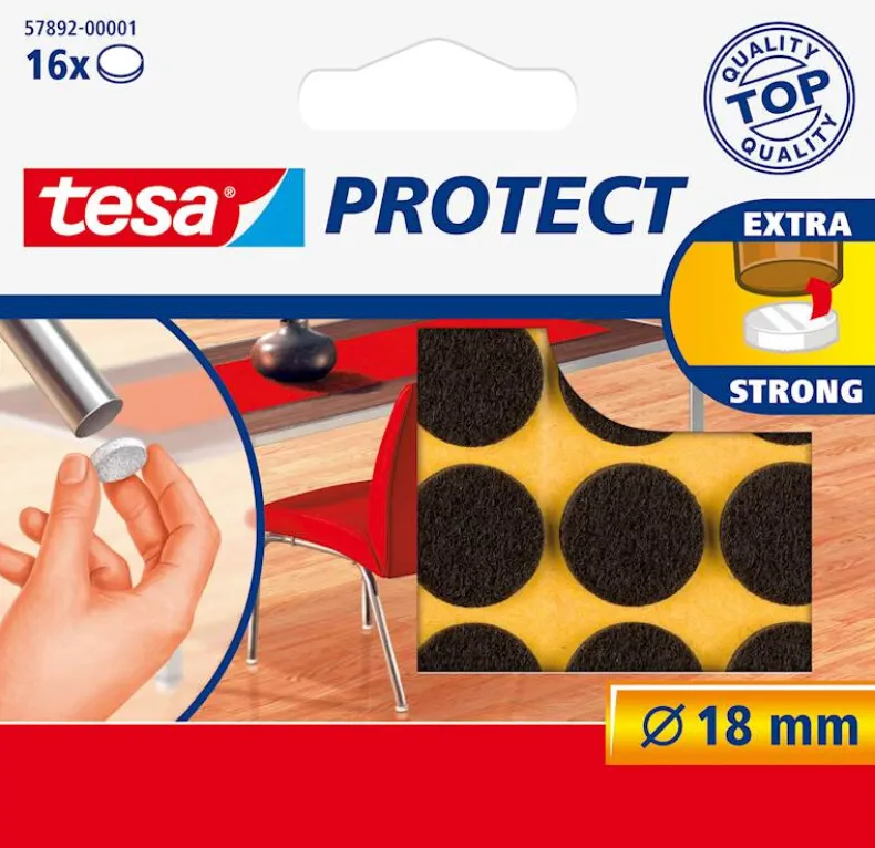 Beschermvilt rond Ø 18 mm bruin