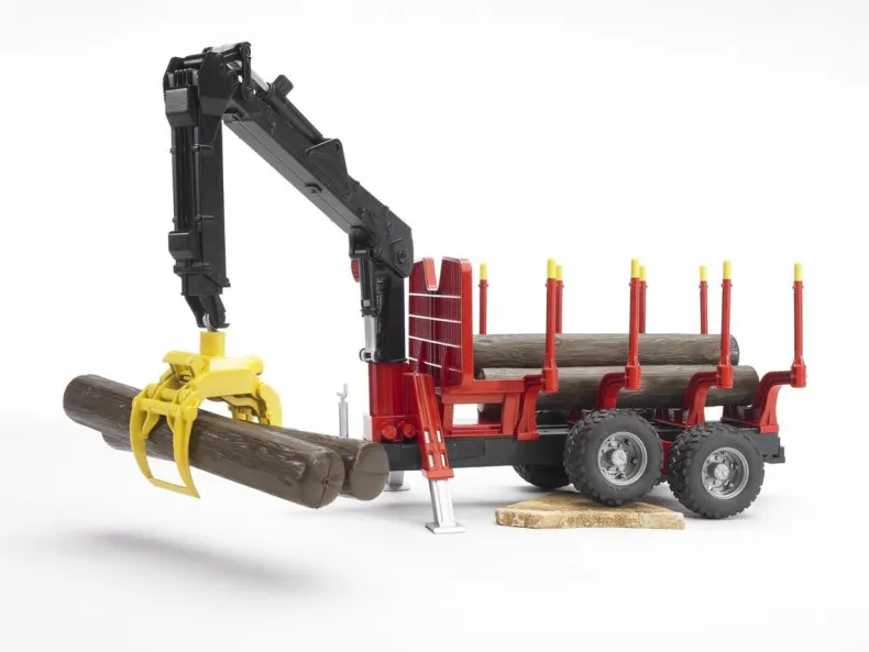 Bosbouw Aanhangwagen met Kraan